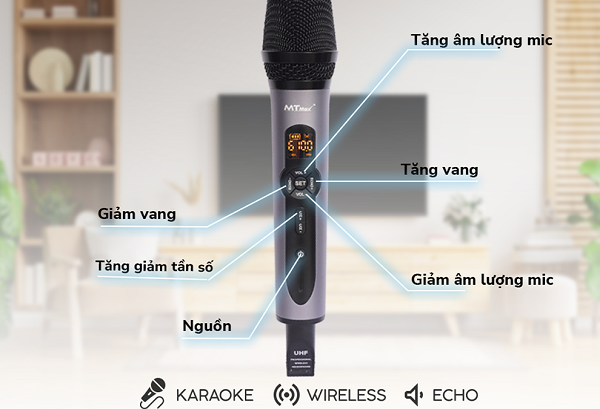 Micro MTMAX AK 88 – Micro karaoke dễ hát, bắt giọng tốt, phù hợp dàn gia đình