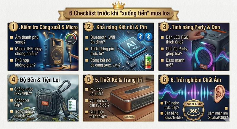 Checklist trước khi "xuống tiền" mua loa