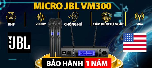 Micro Không Dây JBL VM300 Cho Người Chơi Karaoke