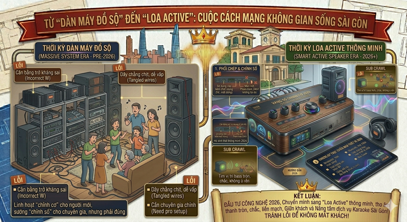 Từ "Dàn máy đồ sộ" đến "Loa Active": Cuộc cách mạng không gian sống Sài Gòn